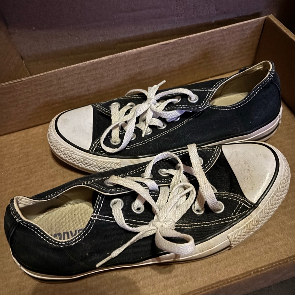 Converse all-star Black and White Sneakers men size 7 - Picture 5 of 7